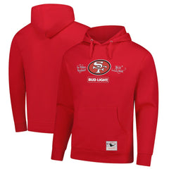 San Francisco 49ers NFL x Bud Light Vintage Pullover Hoodie Scarlet