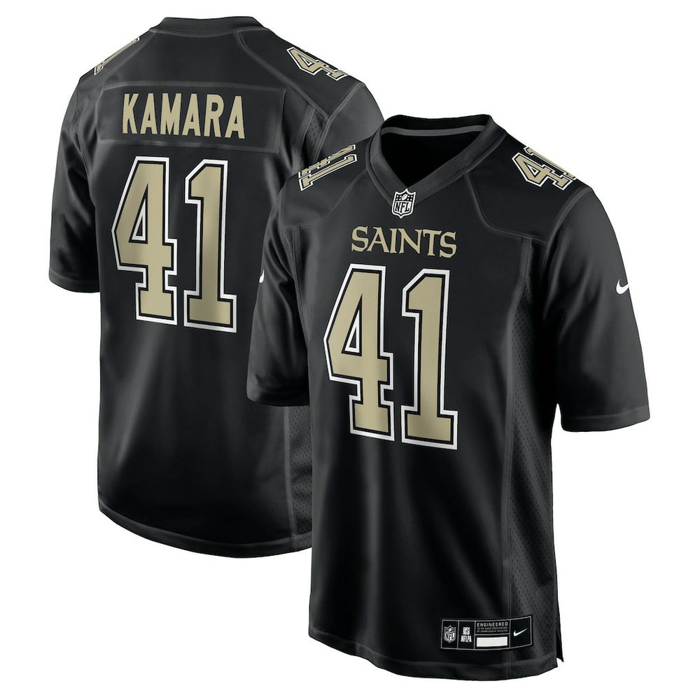NFL Alvin Kamara New Orleans Saints Fashion Game Jersey - Carbon Black