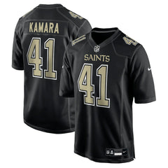 NFL Alvin Kamara New Orleans Saints Fashion Game Jersey - Carbon Black