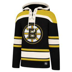 NHL David Pastrnak Boston Bruins '47 Big & Tall Lace-up Pullover Hoodie - Black