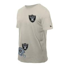 Las Vegas Raiders New Era Multi Patch T-Shirt Light Beige