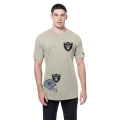 Las Vegas Raiders New Era Multi Patch T-Shirt Light Beige