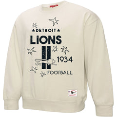 Detroit Lions Women's Shooting Stars Pullover Sweatshirt Cream