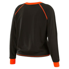 Cincinnati Bengals WEAR by Erin Andrews Women's Plus Size Tie-Front Long Sleeve Top Black/Orange