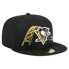 NHL Pittsburgh Penguins New Era State Stitch 59FIFTY Fitted Hat - Black