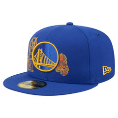 Golden State Warriors State Stitch 59FIFTY Fitted Hat Royal