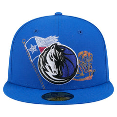 Dallas Mavericks State Stitch 59FIFTY Fitted Hat Blue