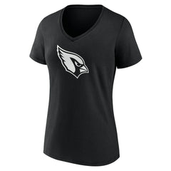 Arizona Cardinals Women's Personalized Name & Number Monochrome V-Neck T-Shirt Black