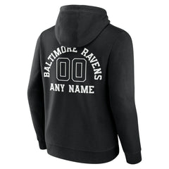Baltimore Ravens Personalized Name & Number Pullover Hoodie Black