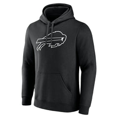 Buffalo Bills Personalized Name & Number Pullover Hoodie Black