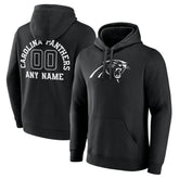 Carolina Panthers Personalized Name & Number Pullover Hoodie Black