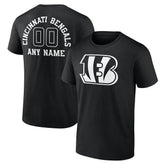 Cincinnati Bengals Personalized Name & Number Monochrome T-Shirt Black