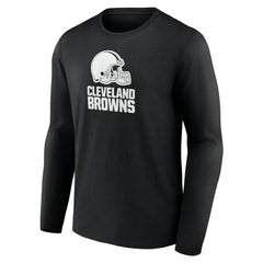 Cleveland Browns Personalized Name & Number Monochrome Long Sleeve T-Shirt Black
