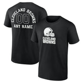 Cleveland Browns Personalized Name & Number Monochrome T-Shirt Black