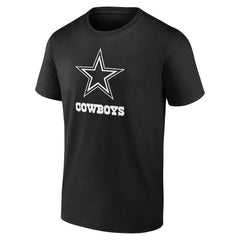 Dallas Cowboys Personalized Name & Number Monochrome T-Shirt Black