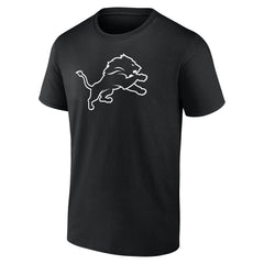 Detroit Lions Personalized Name & Number Monochrome T-Shirt Black