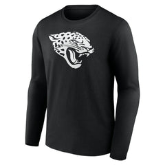 Jacksonville Jaguars Personalized Name & Number Monochrome Long Sleeve T-Shirt Black