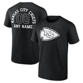 Kansas City Chiefs Personalized Name & Number Monochrome T-Shirt Black