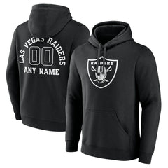 Las Vegas Raiders Personalized Name & Number Pullover Hoodie Black