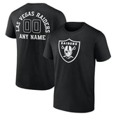 Las Vegas Raiders Personalized Name & Number Monochrome T-Shirt Black