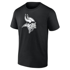 Minnesota Vikings Personalized Name & Number Monochrome T-Shirt Black