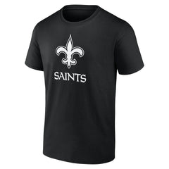 New Orleans Saints Personalized Name & Number Monochrome T-Shirt Black
