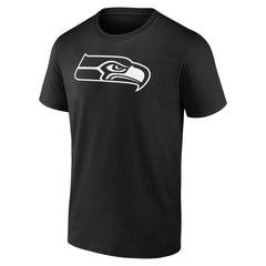 Seattle Seahawks Personalized Name & Number Monochrome T-Shirt Black