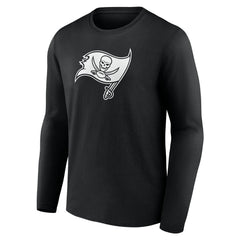 Tampa Bay Buccaneers Personalized Name & Number Monochrome Long Sleeve T-Shirt Black