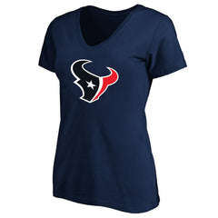 Houston Texans Women's Plus Size V-Neck T-Shirt Navy
