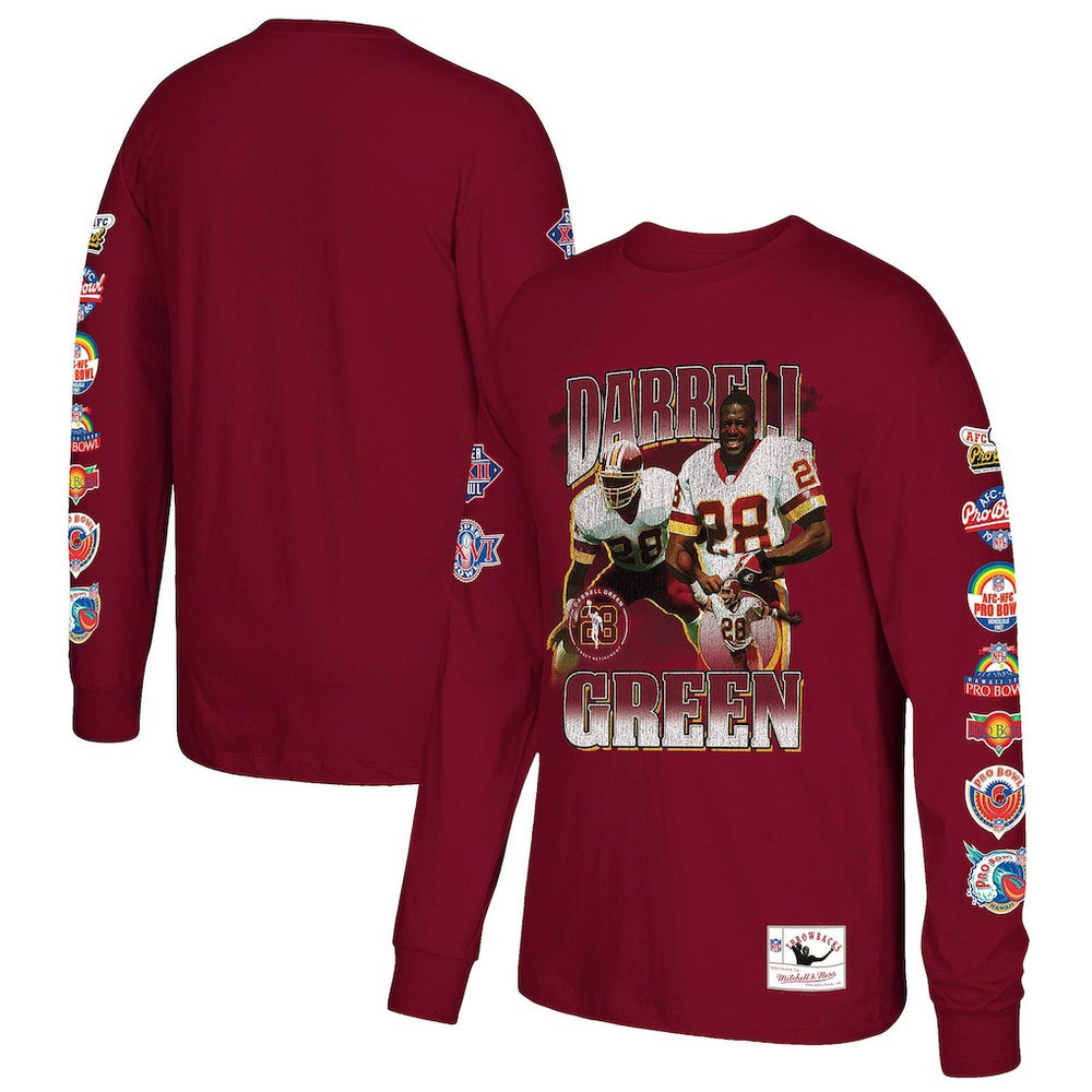 Darrell Green Washington Commanders Player Graphic Long Sleeve T-Shirt Burgundy