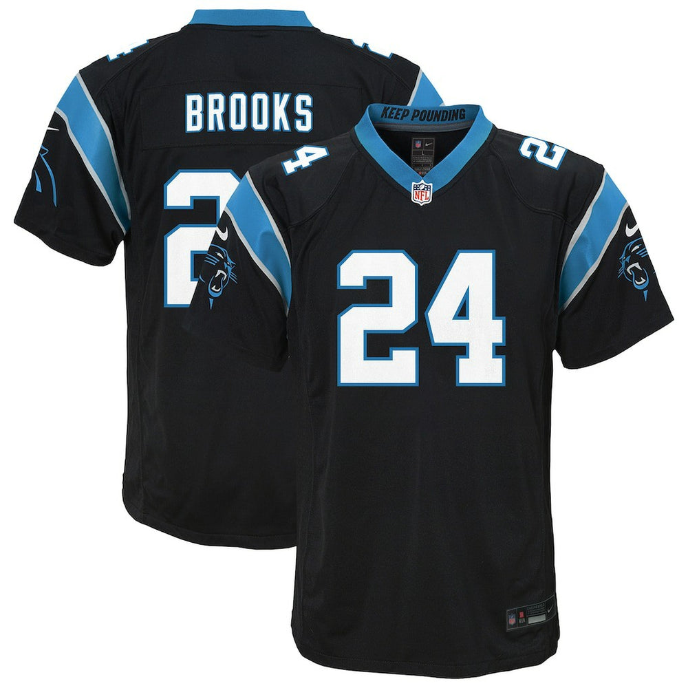 NFL Jonathon Brooks Carolina Panthers Youth Game Jersey - Black