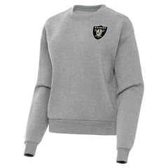 Las Vegas Raiders Antigua Women's Victory Pullover Sweatshirt Heather Gray