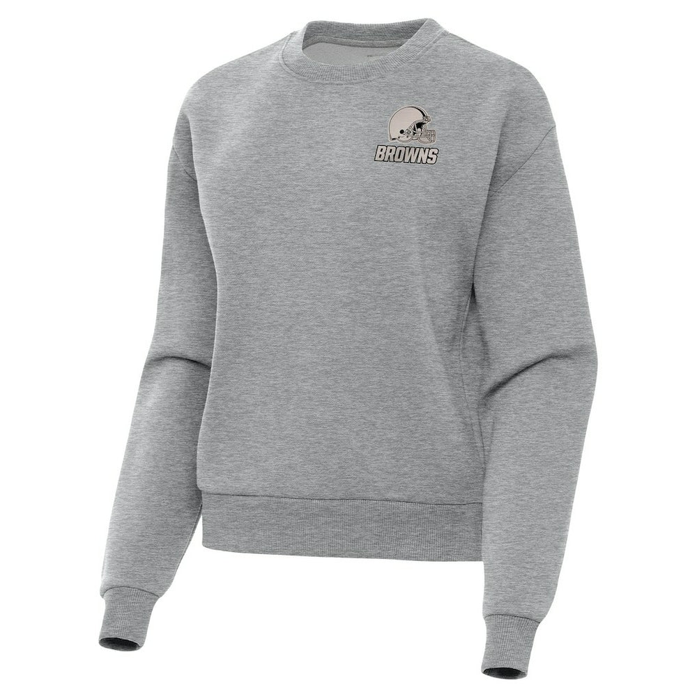 Cleveland Browns Antigua Women's Victory Pullover Sweatshirt Heather Gray