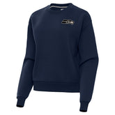 Seattle Seahawks Antigua Women's Victory Pullover Sweatshirt College Navy