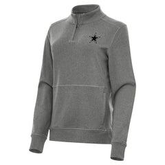 Dallas Cowboys Antigua Women's Crush Quarter-Zip Top Heather Black