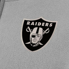 Las Vegas Raiders Antigua Women's Brushed Carbon Figure Half-Zip Pullover Sweatshirt – Gray