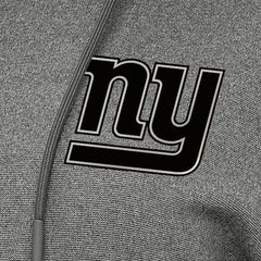 New York Giants Antigua Women's Justice Pullover Hoodie Heather Black