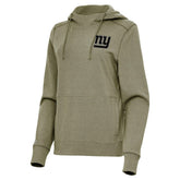 New York Giants Antigua Women's Justice Pullover Hoodie Olive