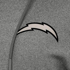 Los Angeles Chargers Antigua Women's Justice Pullover Hoodie Heather Black