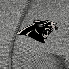 Carolina Panthers Antigua Women's Justice Pullover Hoodie Heather Black