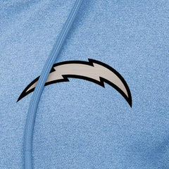 Los Angeles Chargers Antigua Women's Seeker Full-Zip Hoodie Jacket Heather Powder Blue