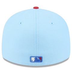 Los Angeles Angels New Era 2025 Fourth of July Low Profile 59FIFTY Fitted Hat - Light Blue/Red Hats