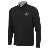 Miami Dolphins Antigua Content Quarter-Zip Pullover Top Black