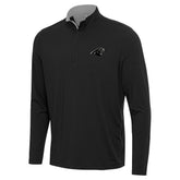 Carolina Panthers Antigua Content Quarter-Zip Pullover Top Black