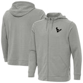 Houston Texans Antigua Effortless Full-Zip Hoodie Jacket Heather Gray