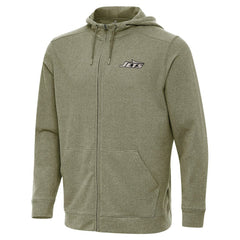 New York Jets Antigua Effortless Full-Zip Hoodie Jacket Olive