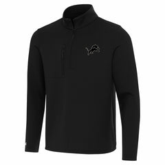 Detroit Lions Antigua Insider Quarter-Zip Jacket Black