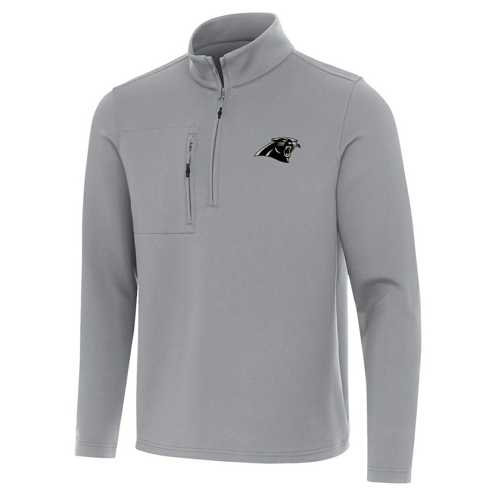 Carolina Panthers Antigua Insider Quarter-Zip Jacket Gray