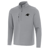 Carolina Panthers Antigua Insider Quarter-Zip Jacket Gray