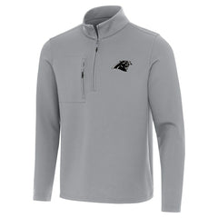 Carolina Panthers Antigua Insider Quarter-Zip Jacket Gray